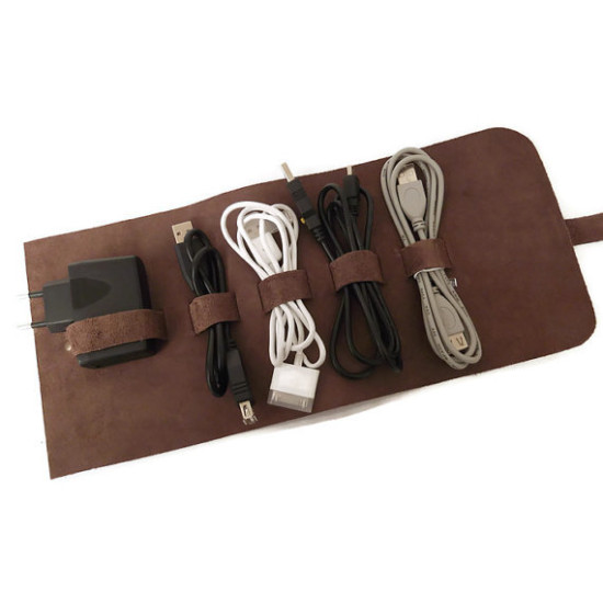 Leather Cable Holder