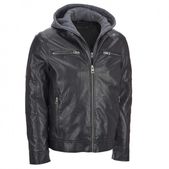 Men Motorcycle Leather Jacket