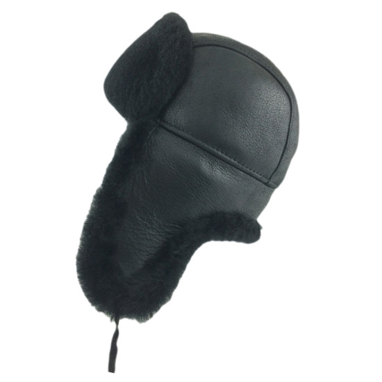 Bomber Shearling Sheepskin Fur Hat