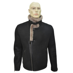 Men's Genuine Shearling Sheepskin Fashionable Rider Winter Jacket